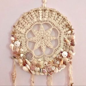 Handmade Seashell Crochet Dreamcatcher